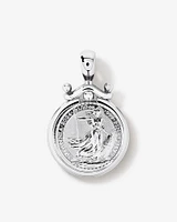 1/10oz Brittannia Soverign Medallion Pendant in Sterling Silver