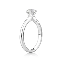 Certified Solitaire Engagement Ring with a 3/4 Carat TW Diamond in 18kt White Gold