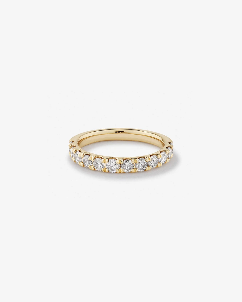 1.00 Carat TW Claw Set Diamond Wedding Ring in 14kt Yellow Gold