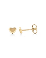 Heart Stud Earrings in 10kt Yellow Gold