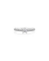 Bague de fiançailles en or blanc 14 K avec diamants totalisant 0,50 ct