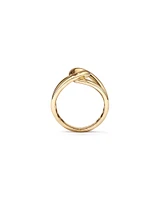 Round Bold Link Ring in 10kt Yellow Gold