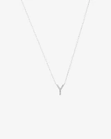 A' Initial necklace with 0.10 Carat TW of Diamonds in 10kt White Gold