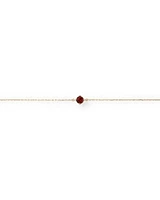 19cm (7.5") Bracelet with Garnet in 10kt Yellow Gold
