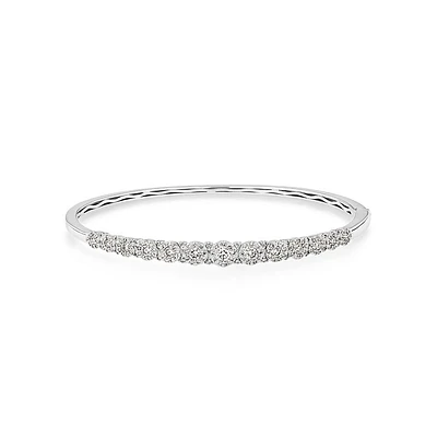 Bubble Bangle with 1.50 Carat TW Diamonds in 14kt White Gold