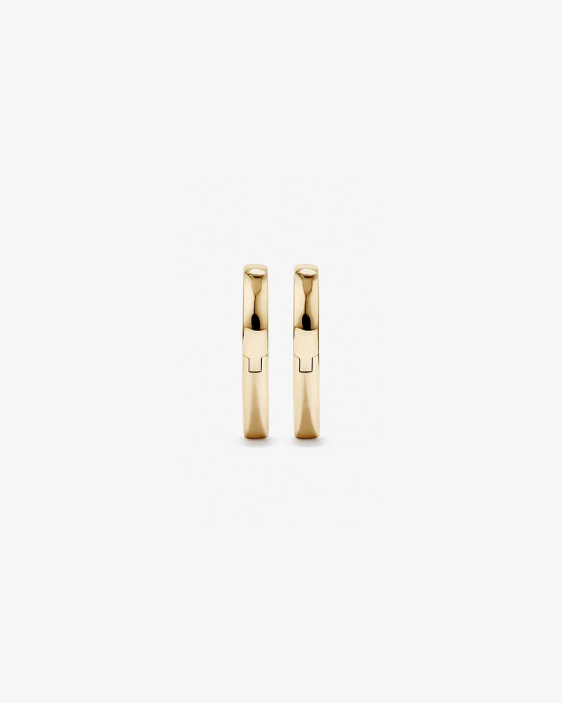 11mm Heart Shape Huggie Earrings in 10kt Yellow Gold