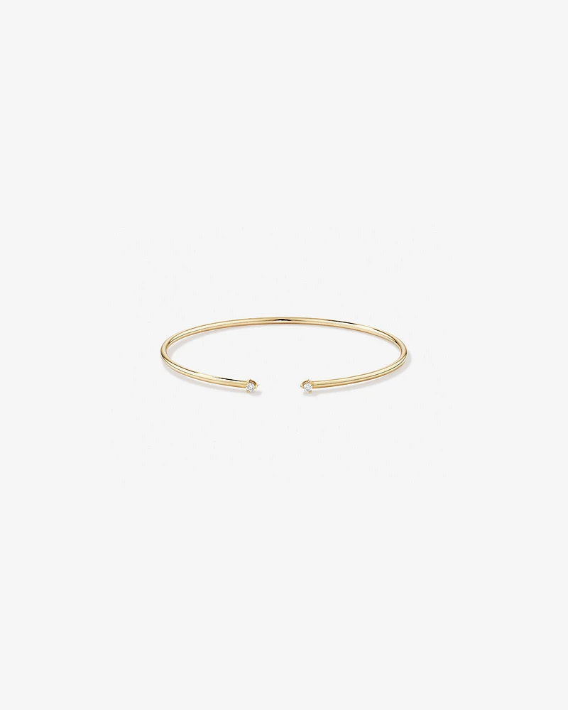 Diamond Torque Bangle in 10kt Yellow Gold