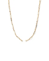 50cm (20") Square Paperclip Open Pendant Chain in 10kt Yellow Gold