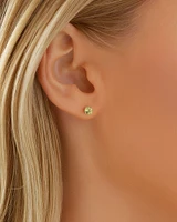 Stud Earrings with Peridot in 10kt Yellow Gold