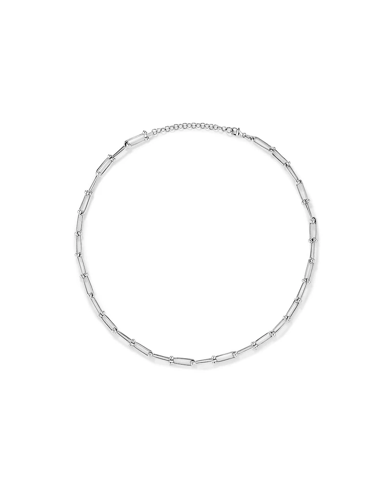 Ball and Oval Link Chain in Sterling Silver