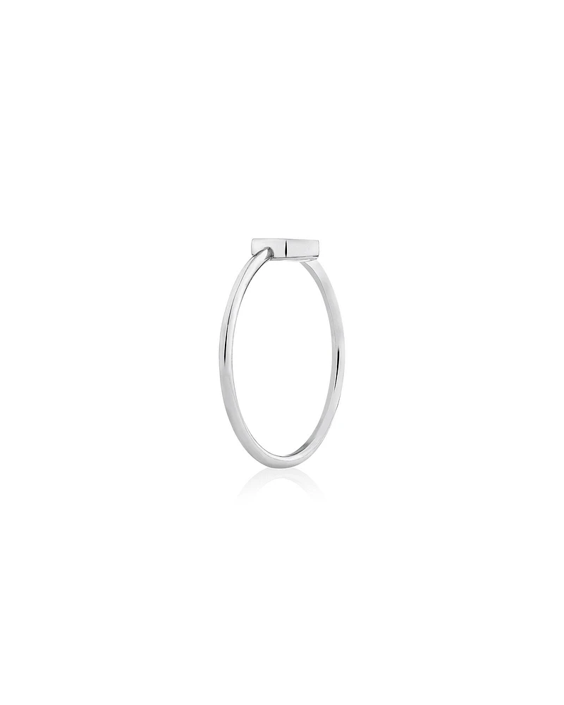 C Initial Ring in Sterling Silver