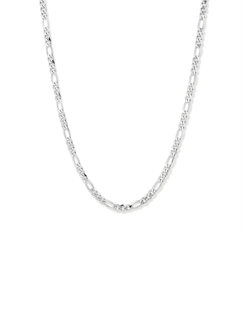 Collier Chaîne Gourmette Fine 55 Cm (22") Largeur 2,5-3 Mm En Argent Sterling