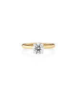 Evermore Certified Solitaire Engagement Ring with 1 Carat TW Diamond in 14kt Yellow/White Gold