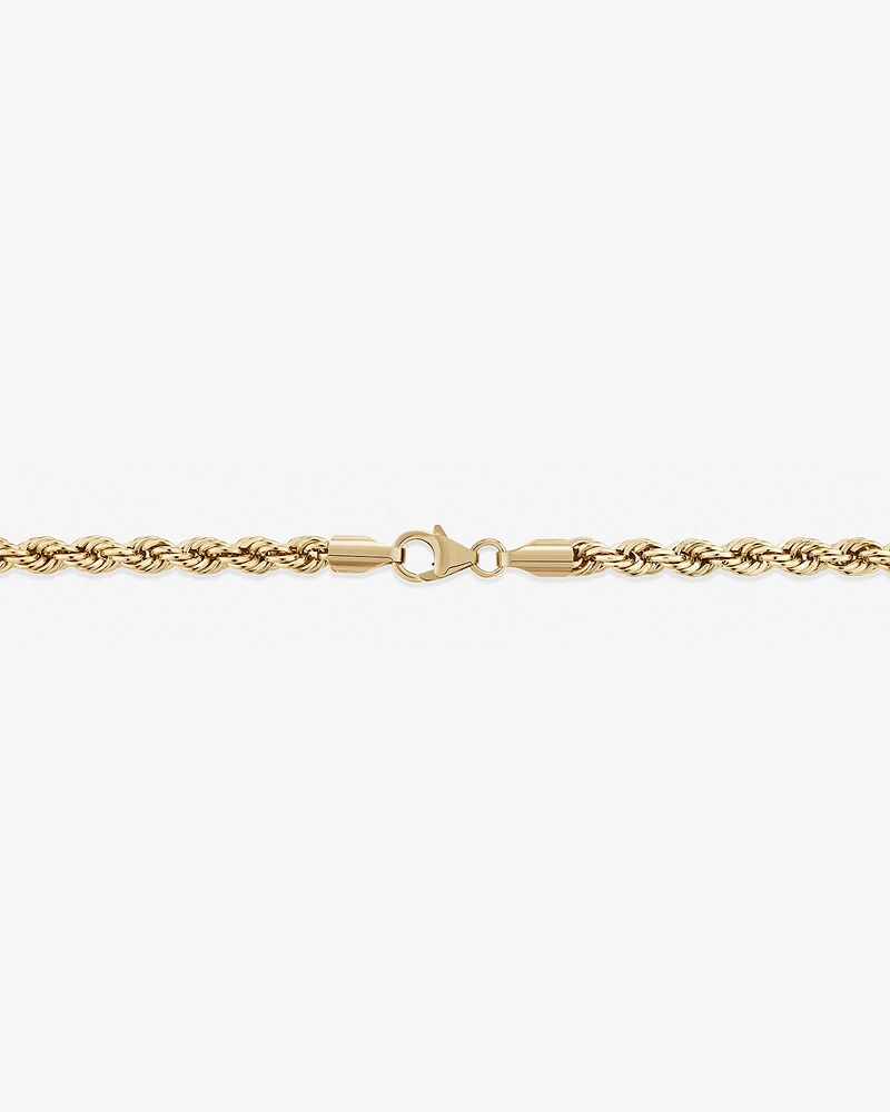 45cm (18") 4mm-4.5mm Rope Chain in 10kt Yellow Gold