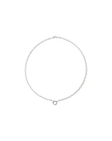 60cm (24") Round Paperclip Open Pendant Chain in Sterling Silver