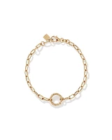 18cm (7") Round Paperclip Open Pendant Bracelet in 10kt Yellow Gold