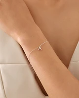 19cm (7.5") N Initial Bracelet in Sterling Silver
