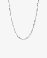 3.55mm Wide Flat Bevelled Curb Chain in 10kt White Gold