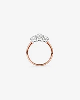 2 Carat Three Stone Oval Laboratory-Grown Diamond Engagement Ring In 14kt White Gold