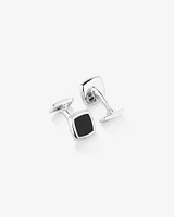 Onyx Square Cufflinks in Sterling Silver