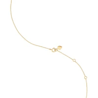 Mini Puff Heart Necklace with .12TW of Diamonds in 10kt Yellow Gold and Rhodium