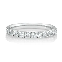 Alliance Evermore en or blanc 14 K avec diamants totalisant 0,75 ct