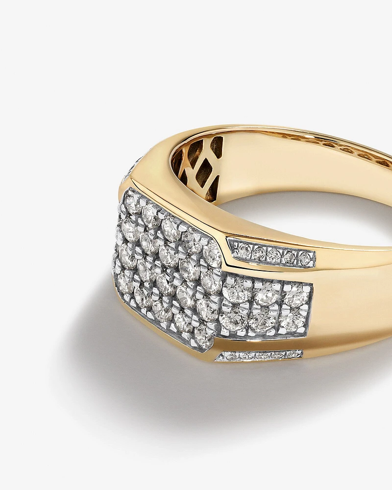 Men's Ring with 1 Carat TW of Diamonds in 10kt White & Yellow Gold