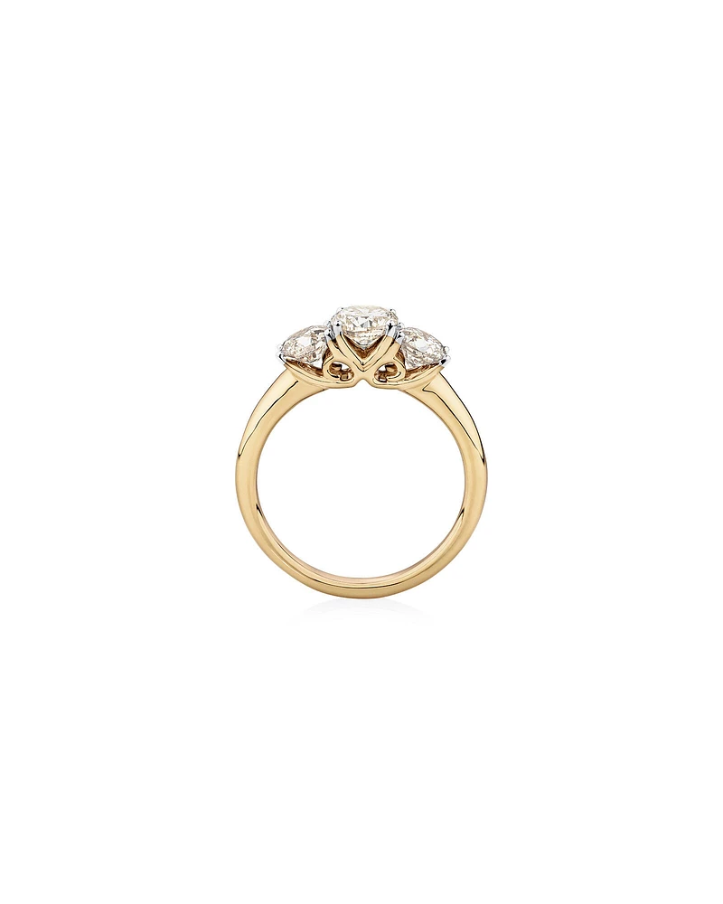 Bague de fiançailles en or blanc 14 K avec diamants totalisant 0,78 ct