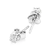 Certified Carat TW Diamond Solitaire Stud Earrings in 18kt White Gold