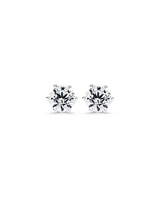 Stud Earrings with Cubic Zirconia in Sterling Silver