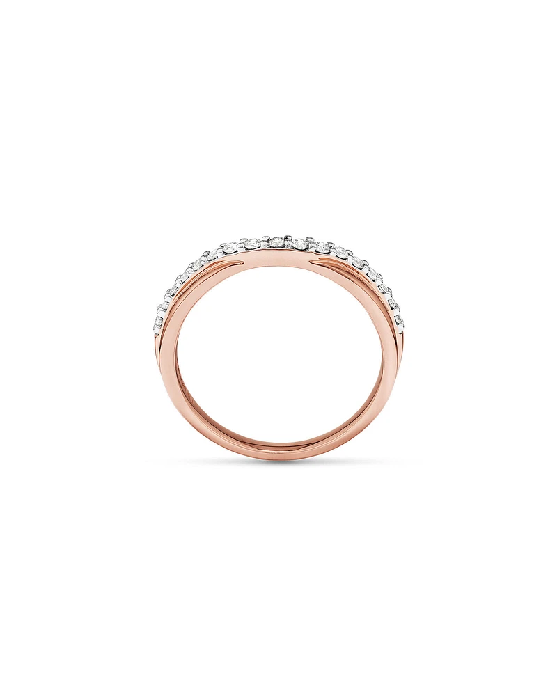 Wedding Ring with 0.25 Carat TW of Diamonds in 14kt Rose Gold