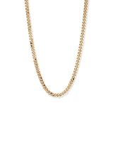 55cm (22") 9mm Width Semi Solid Diamond Cut Curb Chain in 10kt Yellow Gold