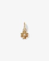 Diamond Accent Four Leaf Clover Pendant in 10kt Yellow Gold