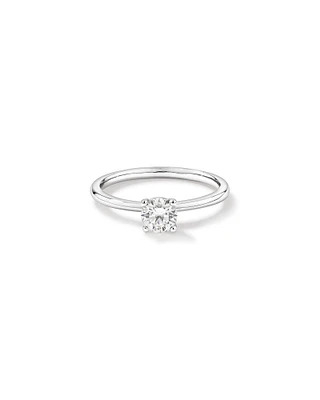 0.50 Carat TW Round Brilliant Canadian Diamond Solitaire in 18kt White Gold