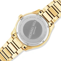 Men's 0.60 Carat TW Diamond Quartz Yellow Gold Tone Stainless Steel Watch with Black Dial