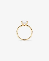 2.00 Carat TW East West Emerald Cut Lab-Grown Diamond Solitaire Engagement Ring in 14kt Yellow Gold