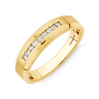 Bague avec 0,15 carat TW de diamants en or jaune 10kt