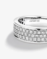 Men's Pave Ring with 0.87 Carat TW of Diamonds in 10kt White Gold