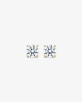 Carat TW Laboratory-Grown Diamond Solitaire Stud Earrings in 14kt Gold