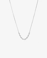 Cubic Zirconia Vine Necklace in Sterling Silver