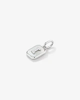 Letter Z Mother of Pearl Initial Pendant in Sterling Silver