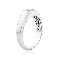 Bague à solitaire en or blanc 14 K avec diamant créé en laboratoire totalisant 1 ct