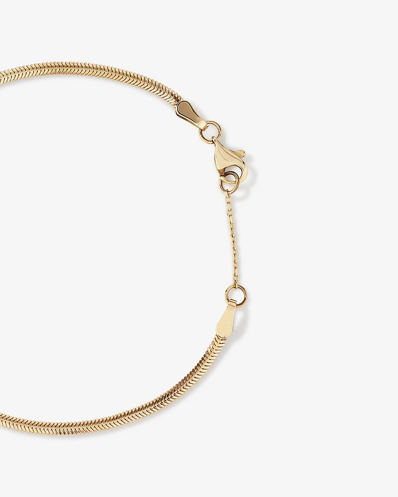 19cm (7.5") 2mm-2.5mm Width Snake Chain Bracelet in 10kt Yellow Gold