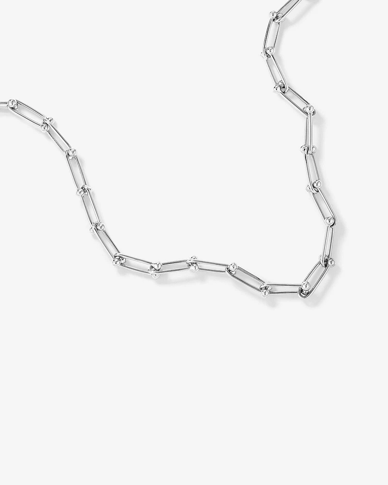 Ball and Oval Link Chain in Sterling Silver