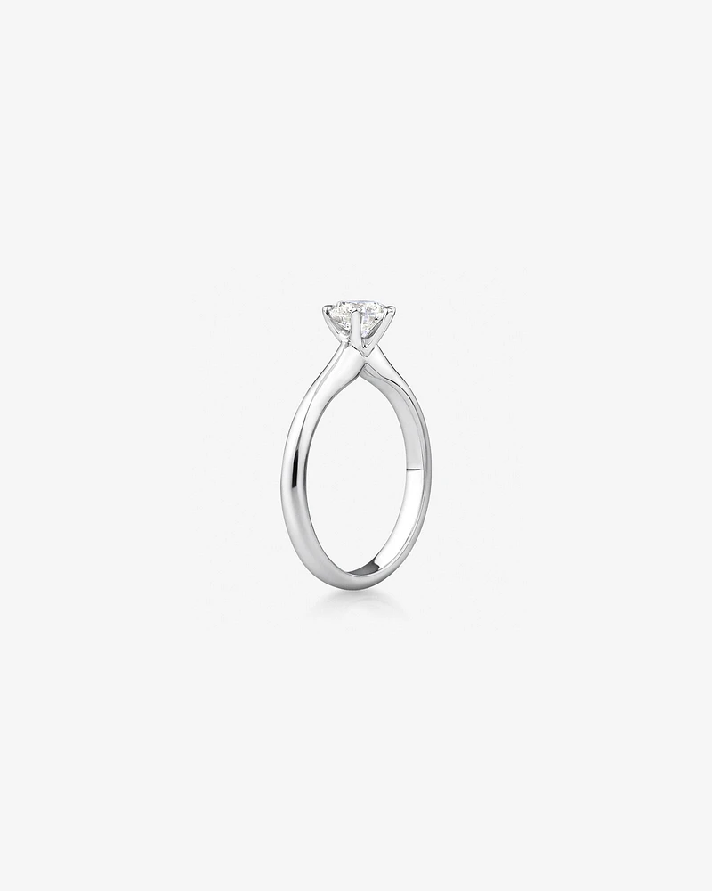 Certified Solitaire Engagement Ring with a 3/4 Carat TW Diamond in 18kt White Gold