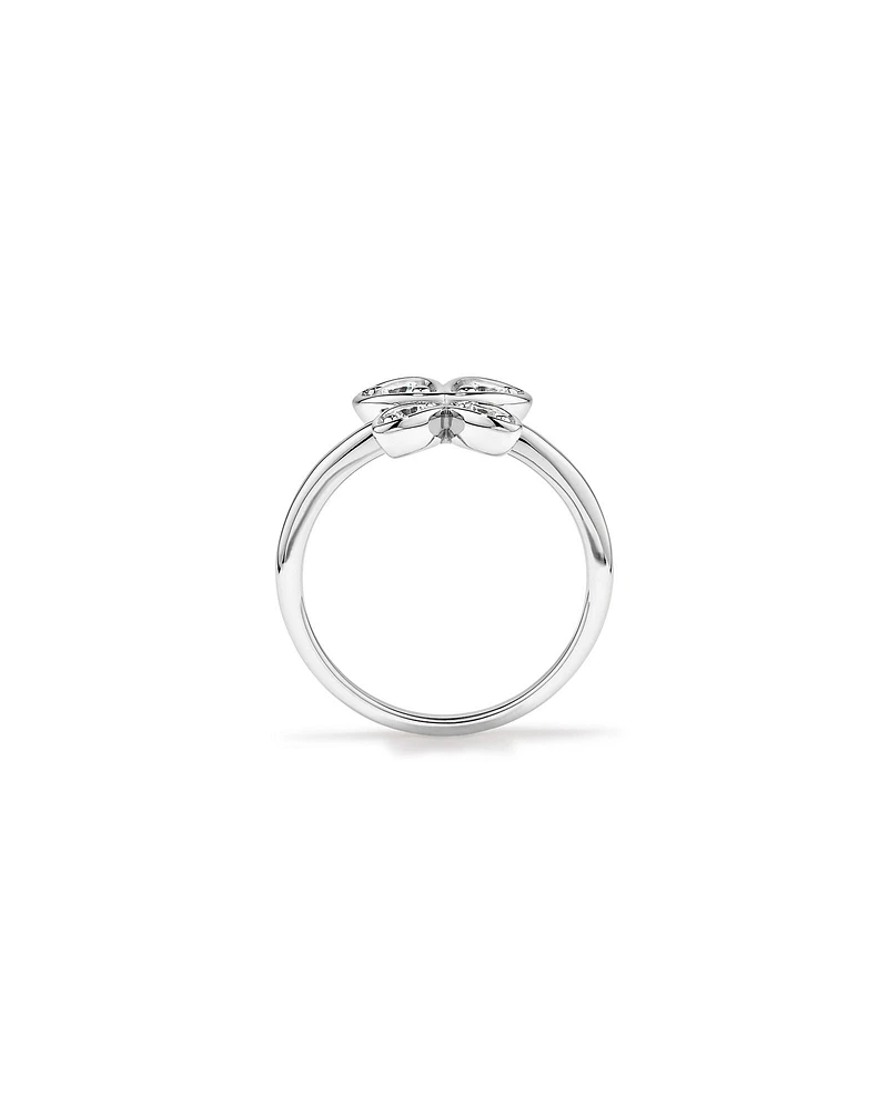 Cubic Zirconia Butterfly Ring in Sterling Silver