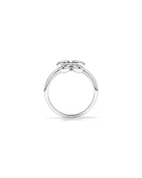 Cubic Zirconia Butterfly Ring in Sterling Silver