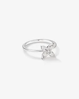 0.62 Carat TW Floret Laboratory-Grown Diamond Ring in 10kt White Gold