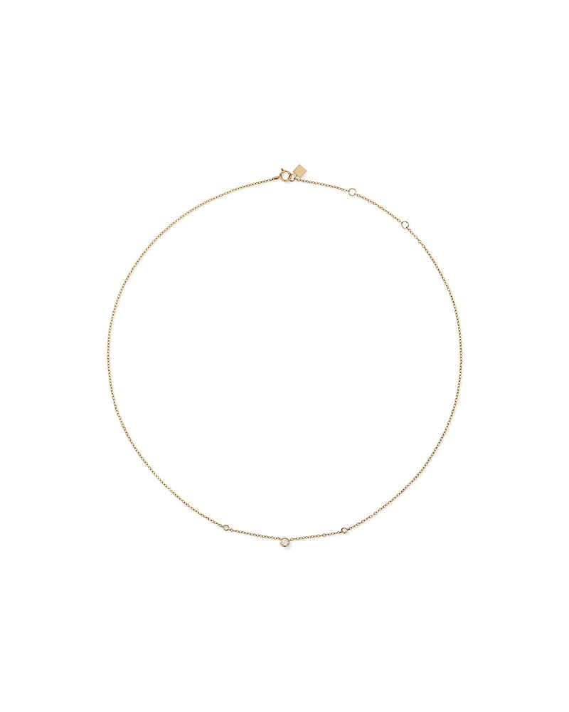 Necklace with 0.10 Carat TW of Diamonds in 10kt Yellow Gold