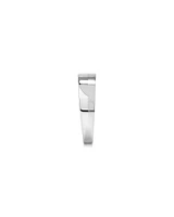 Bague en or blanc 10 K avec diamants pour homme